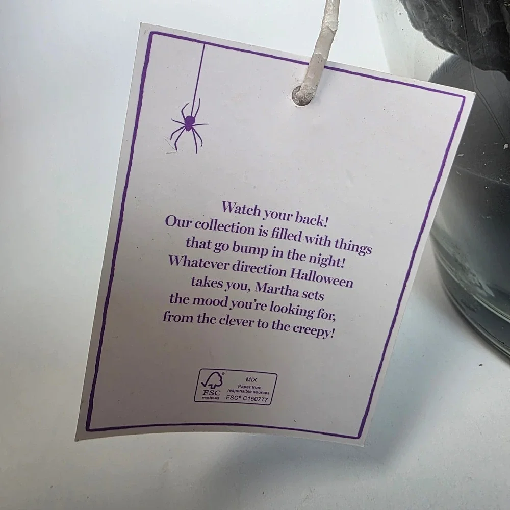 Martha Stewart Halloween Bride of Frankenstein Soy Wax Candle 8.83oz Black Green